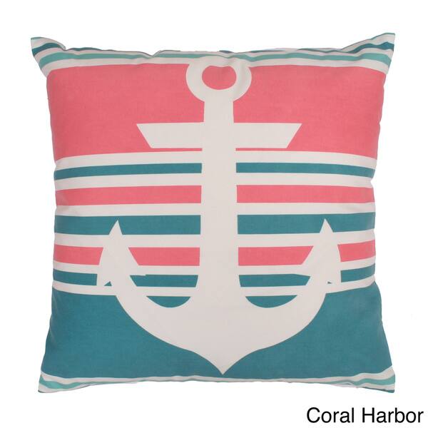 Shop Andy Anchor Printed Feather Fill Throw Pillow Free Shipping