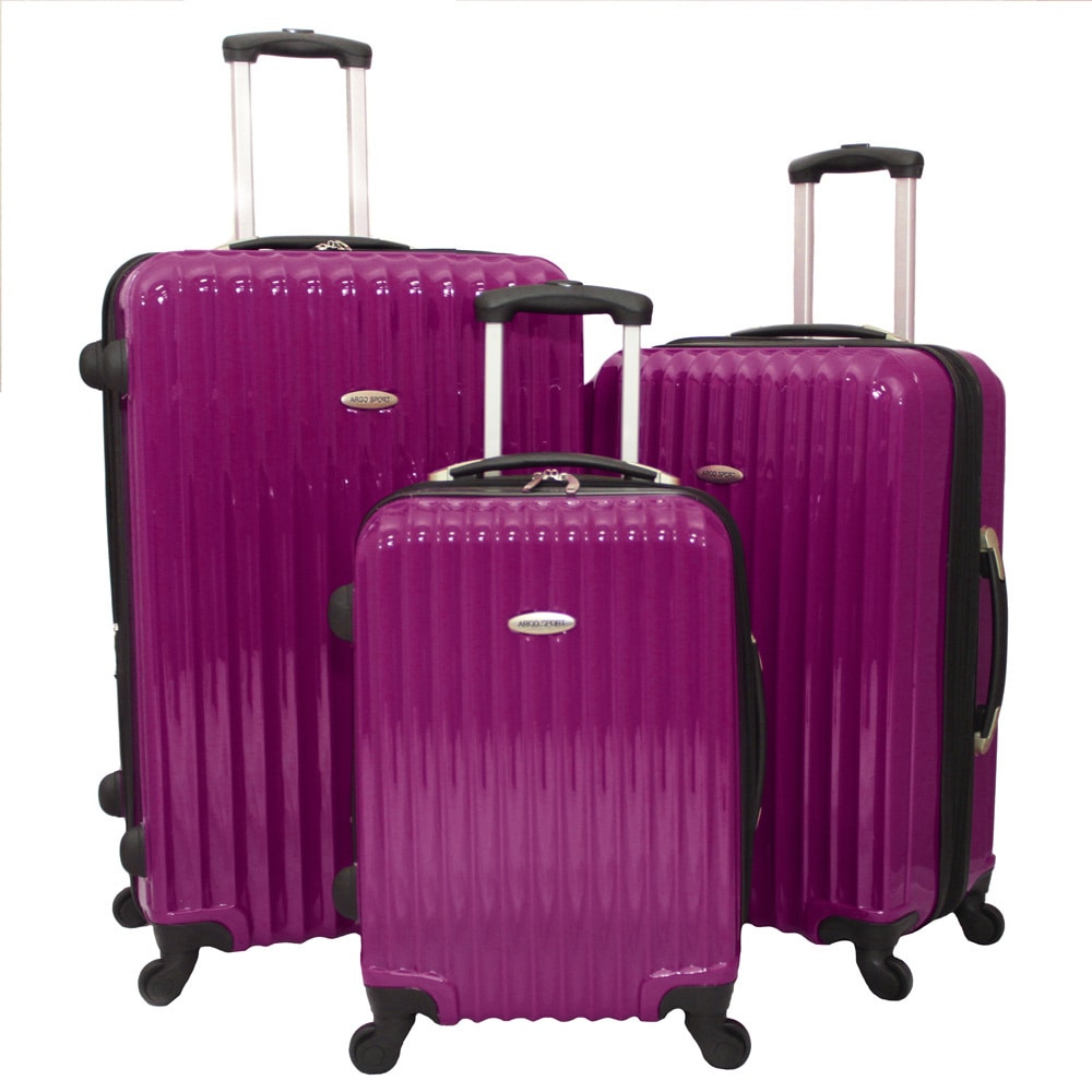 World Sport Expandable 3 piece Hardside Spinner Luggage Set