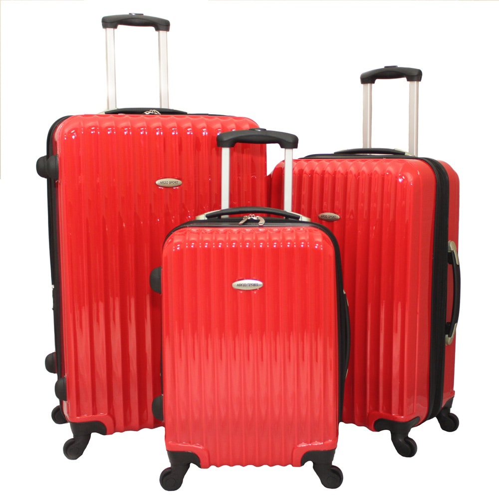 World Sport Expandable 3 piece Hardside Spinner Luggage Set