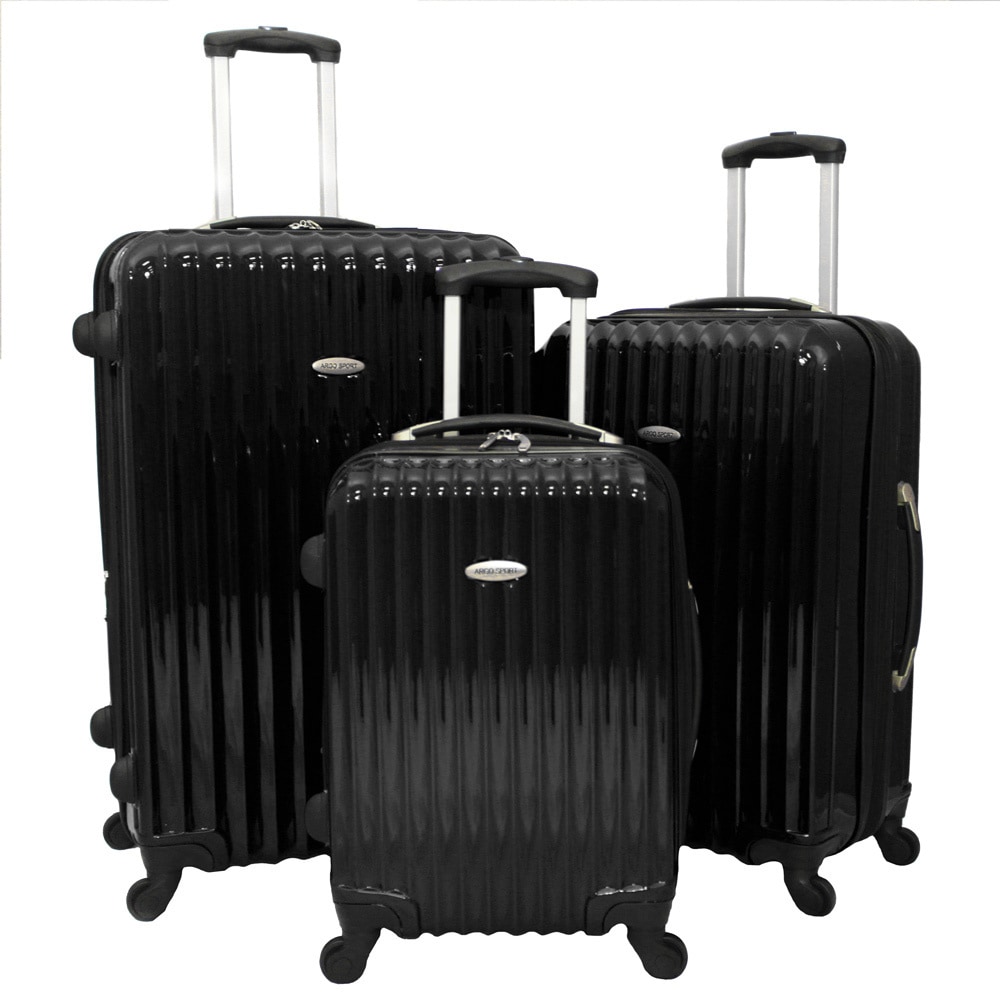 World Sport Expandable 3 piece Hardside Spinner Luggage Set