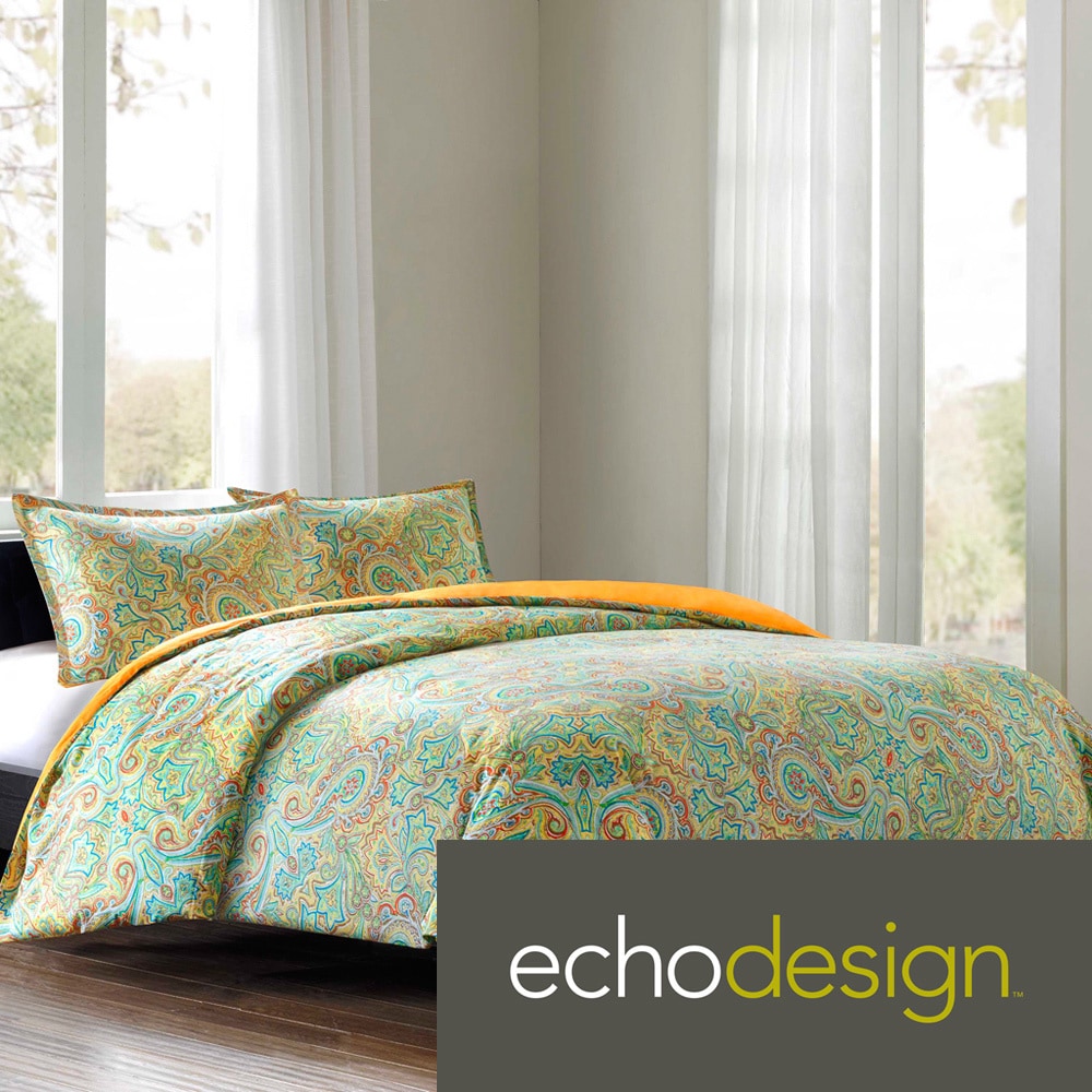 Echo Beacons Paisley Cotton 3 piece Duvet Cover Set