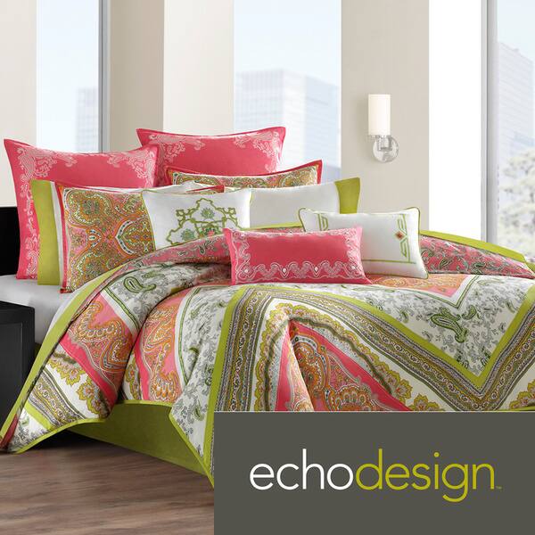 Shop Echo Design Gramercy Pink Green Paisley Print Cotton 3 Piece