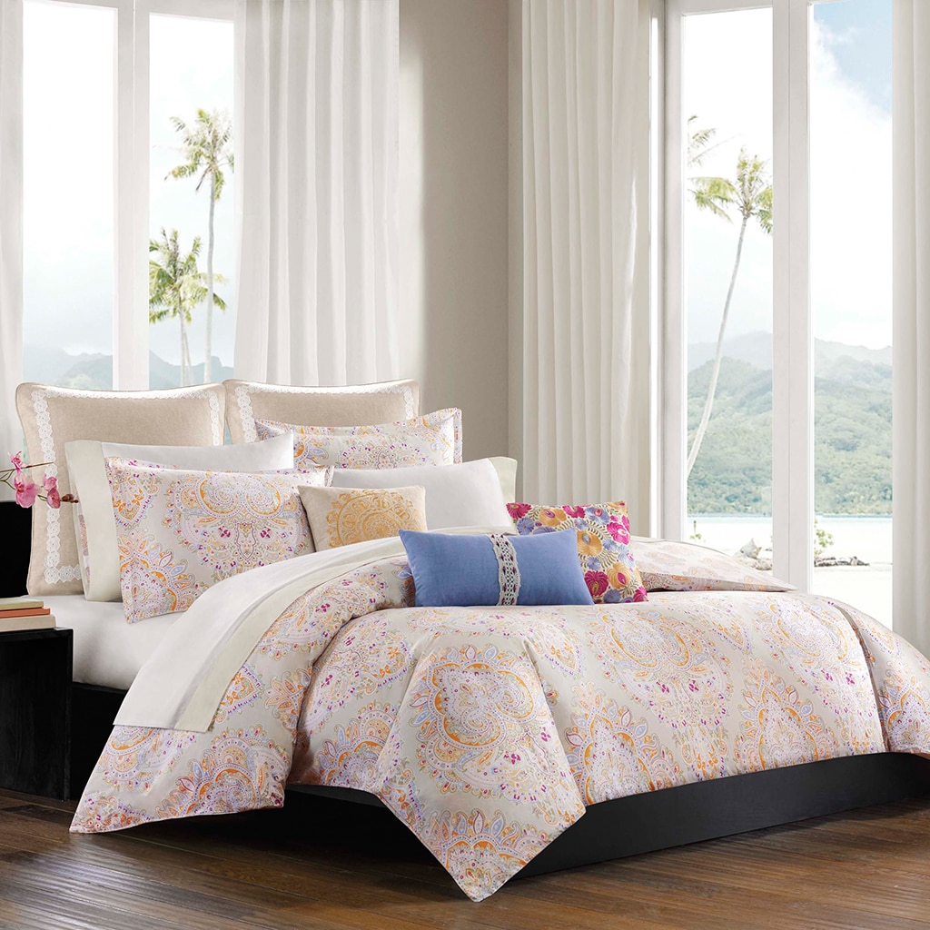 Echo Laila Cotton 300 Thread Count 3 piece Duvet Cover Set