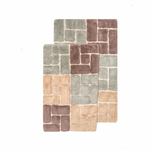 Chesapeake Berkeley 2 pc. Bath Rug Set (21"x34" & 24"x 40") On Sale