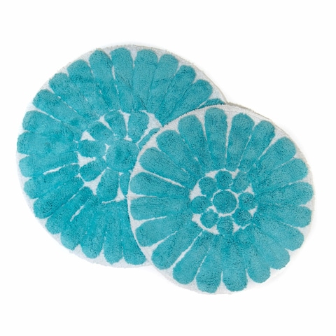 Chesapeake Bursting Flower 2 pc. Round Bath Rug Set (24" & 30")