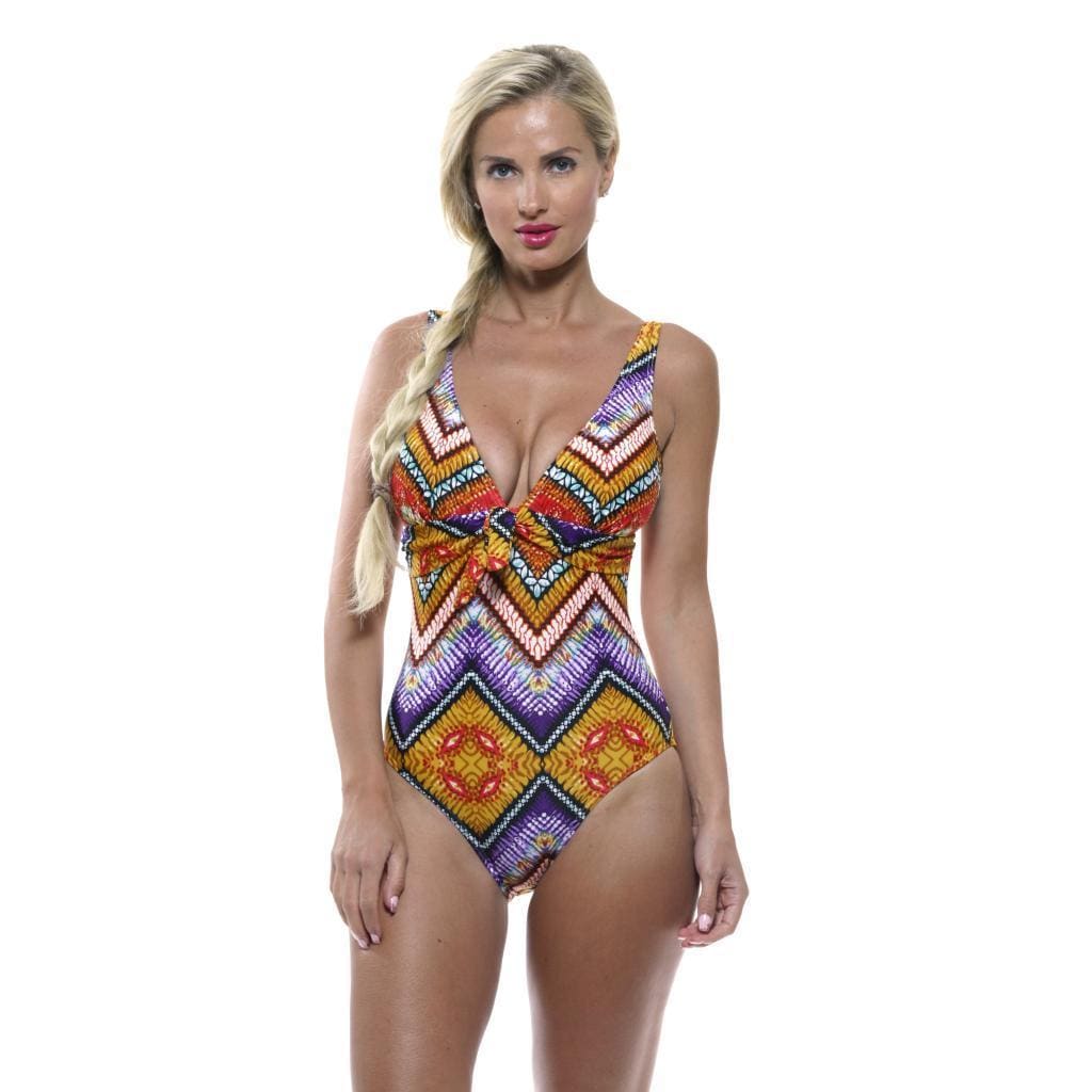 Antiqua Antiqua Womens Jewel Tone Tank One piece Swimsuit Multi Size S (4  6)