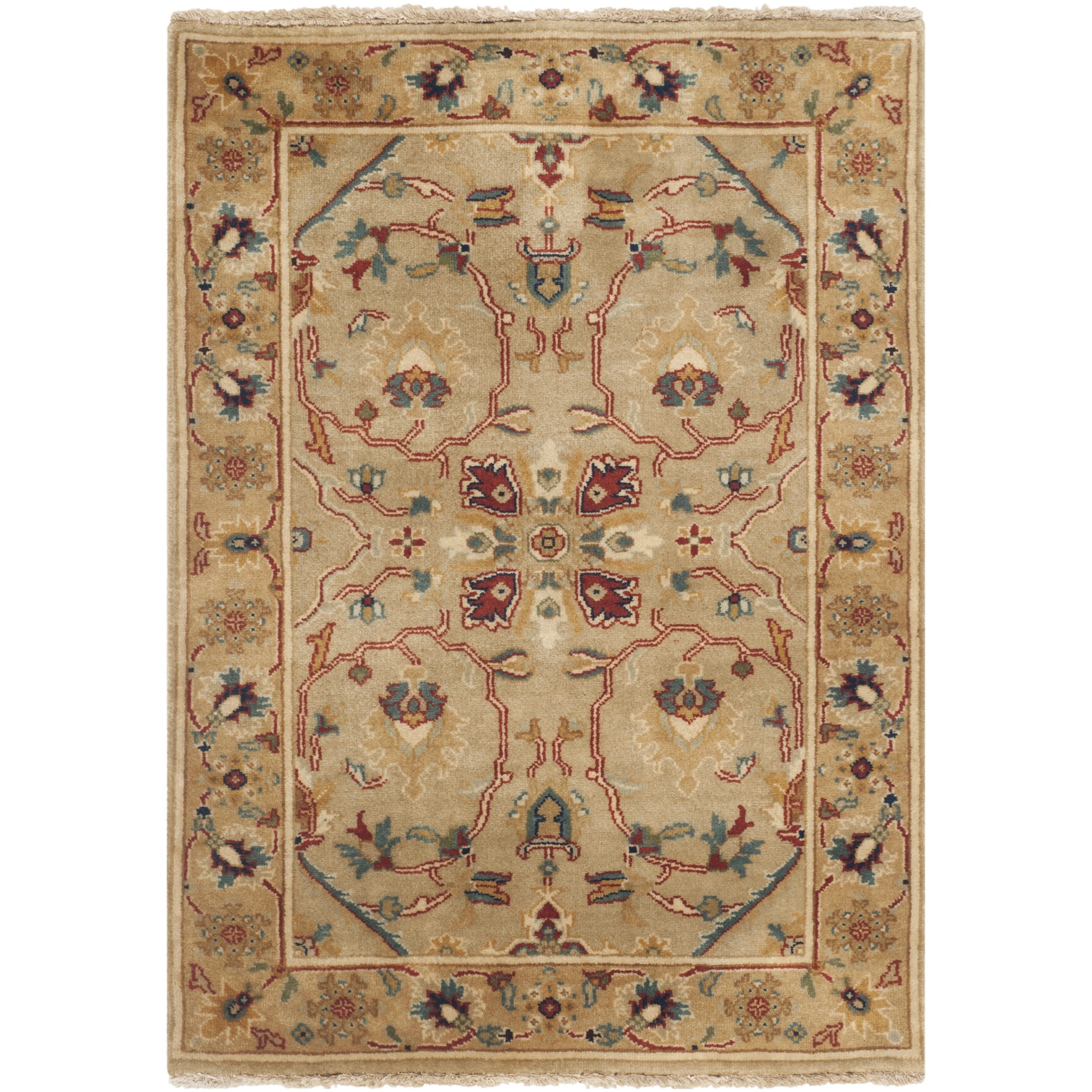 Safavieh Hand knotted Farahan Sarouk Ivory/ Gold Wool Rug (2 X 3)