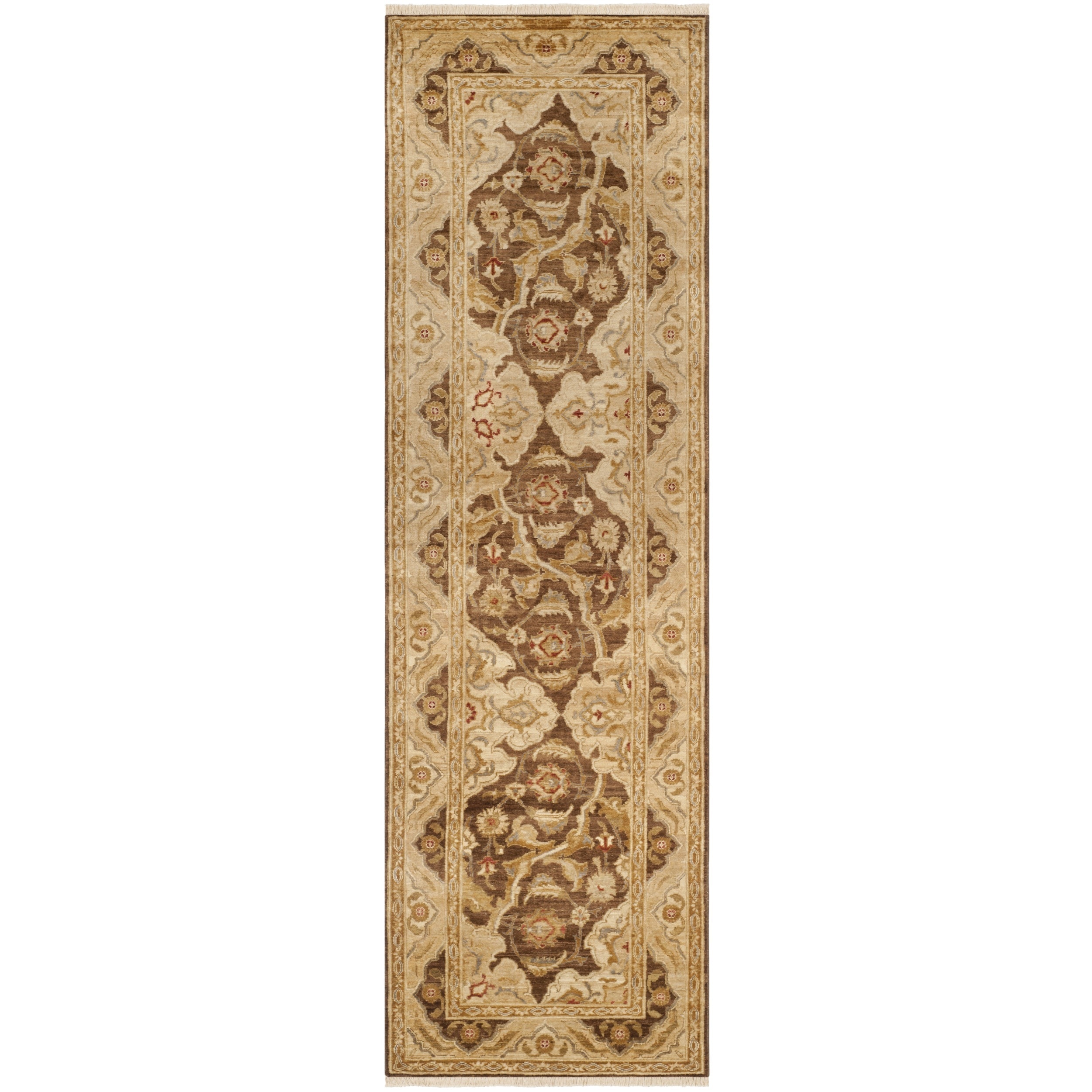 Safavieh Hand knotted Peshawar Vegetable Dye Olive/ Gold Wool Rug (3 X 12)