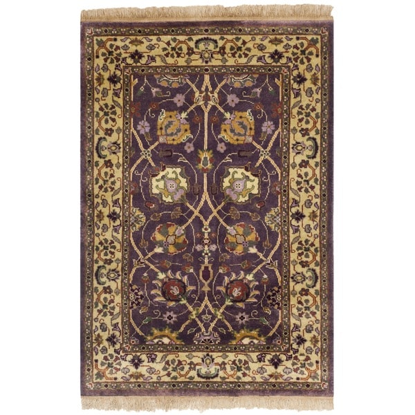 Safavieh Hand knotted Ganges River Purple/ Light Green Wool Rug (4' x 6') Safavieh 3x5   4x6 Rugs