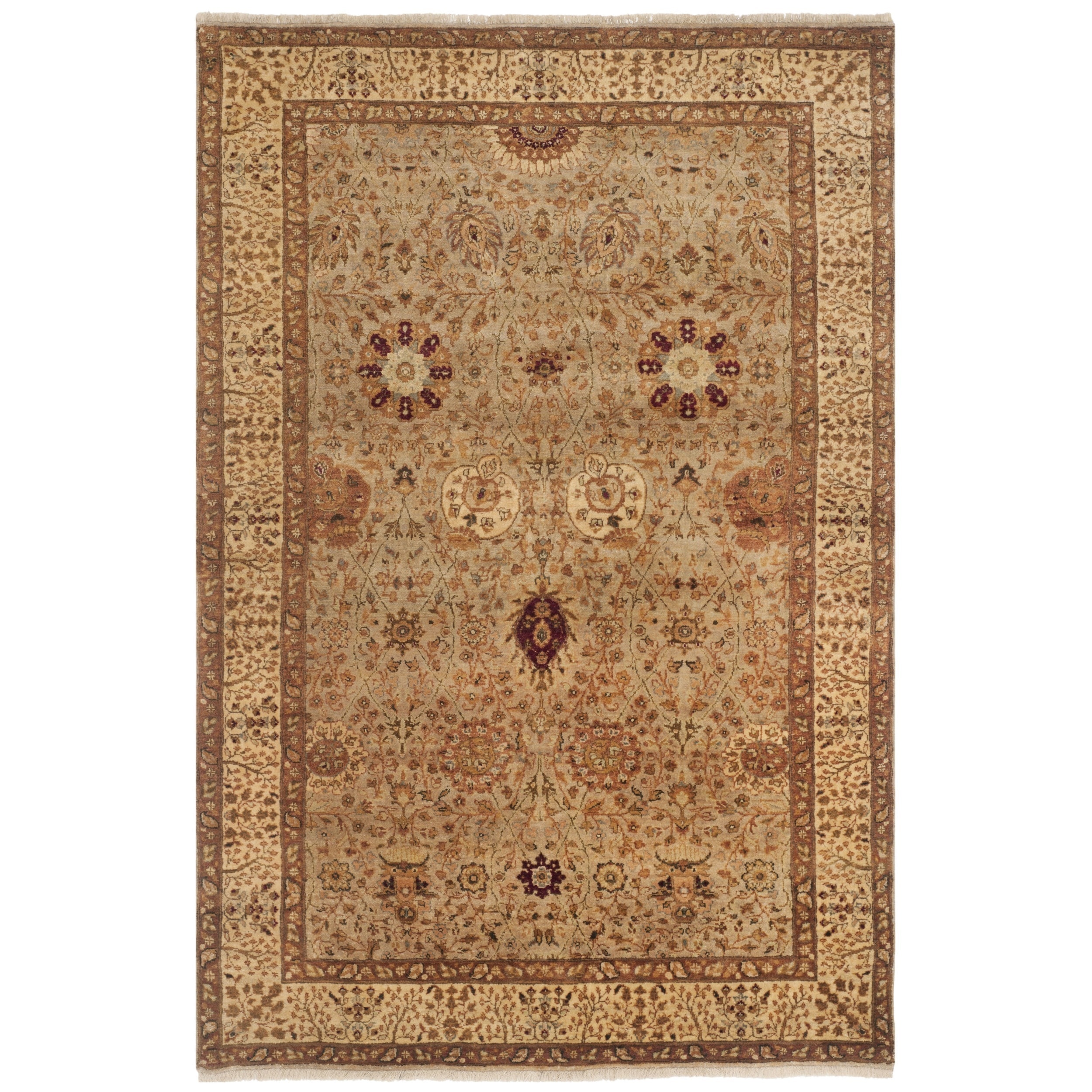 Safavieh Hand knotted Lavar Slate/ Ivory Wool Rug (4 X 6)