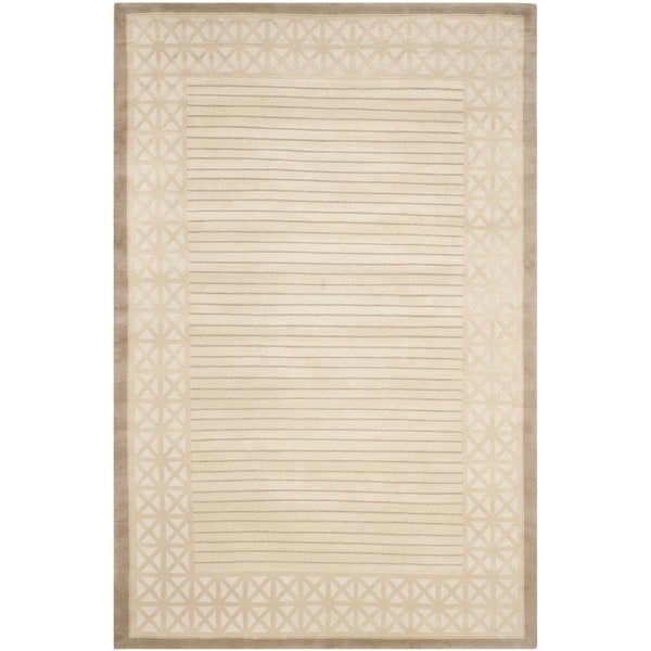 Safavieh Hand-knotted Nepalese Ivory/ Beige Wool Rug - 9' x 12'