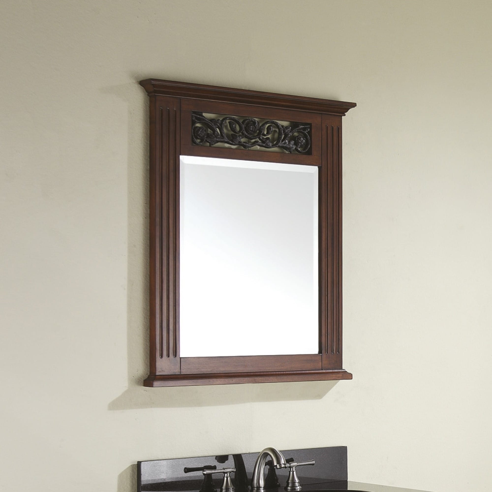 Napa 24 inch Dark Cherry Framed Mirror