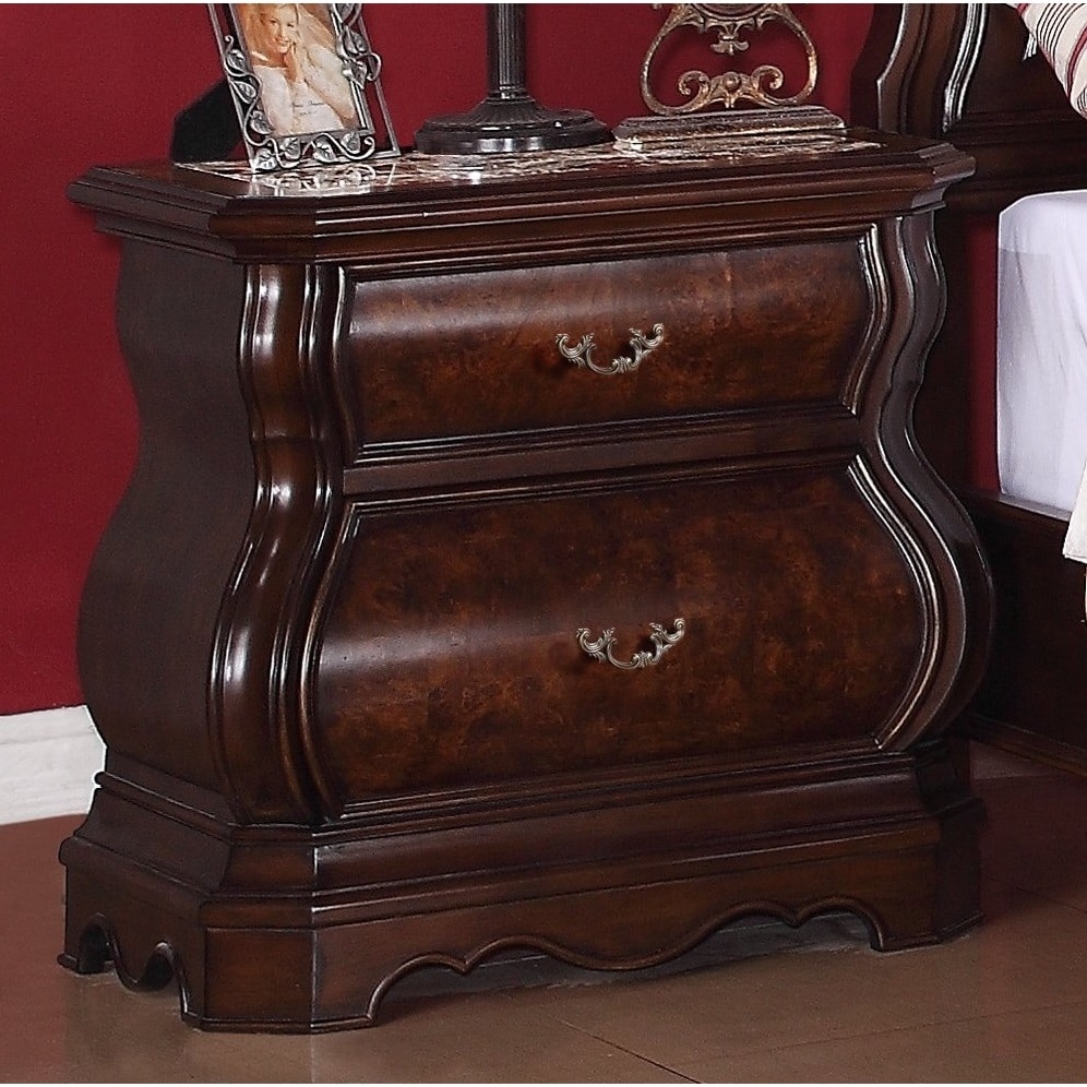 Elements International Group Llc Toscana 2 drawer Nightstand Cherry Size 2 drawer