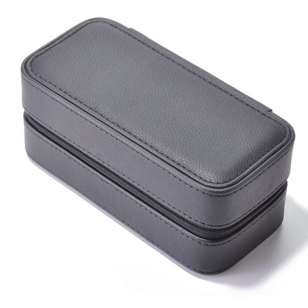 Android Black Leatherette 2 slot Travel Watch Case  