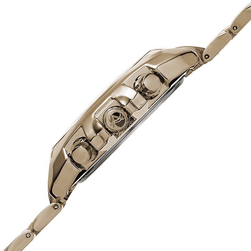 August Steiner Men's Swiss Quartz Multifunction Gold-Tone Bracelet Watch