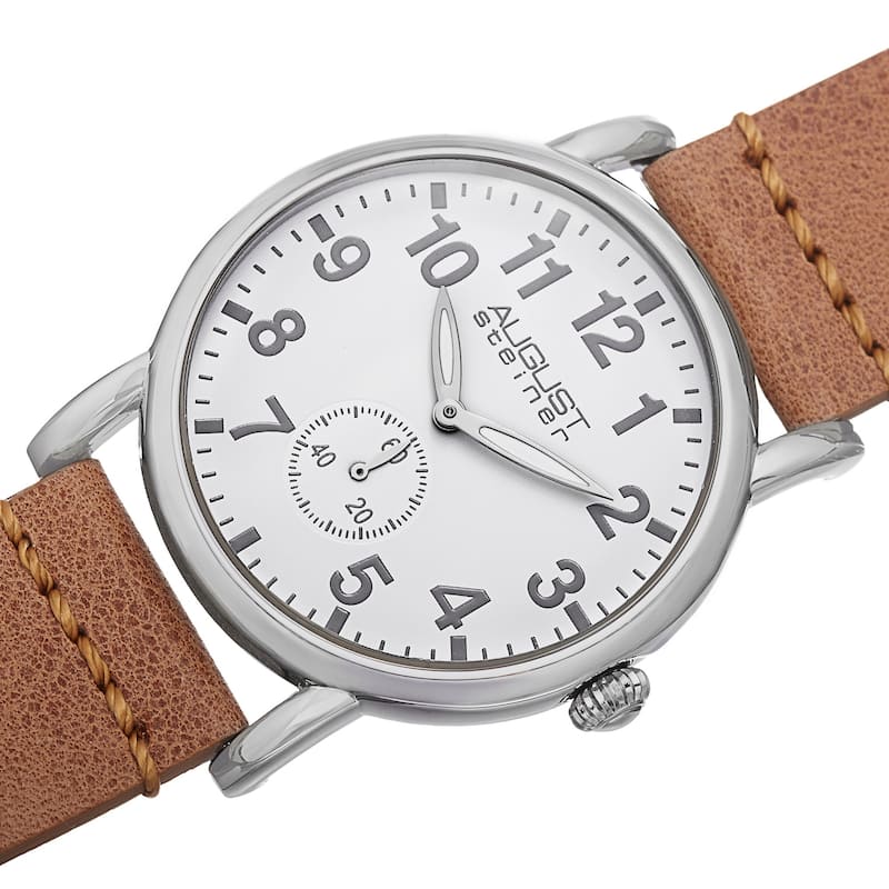 August Steiner Women's Swiss Quartz Leather Strap Watch