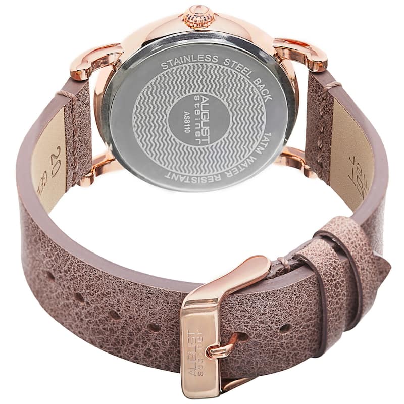 August Steiner Women's Swiss Quartz Leather Strap Watch
