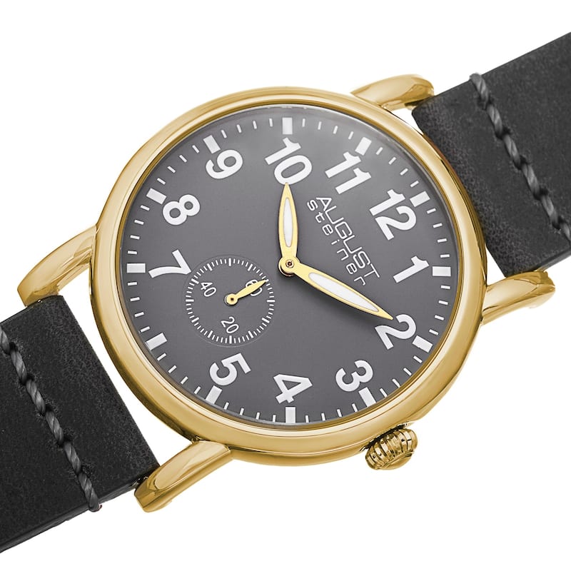 August Steiner Women's Swiss Quartz Leather Strap Watch
