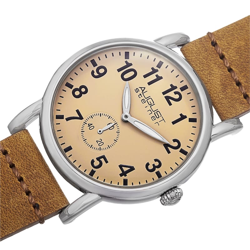 August Steiner Women's Swiss Quartz Leather Strap Watch