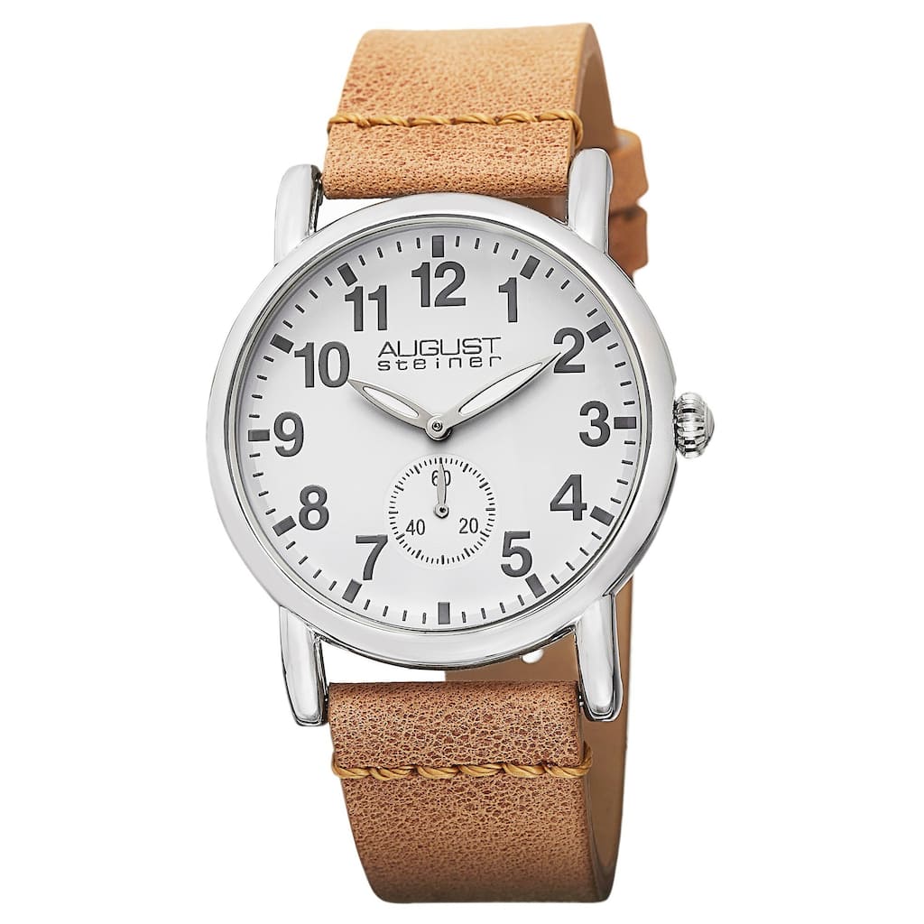 August Steiner Women's Swiss Quartz Leather Strap Watch