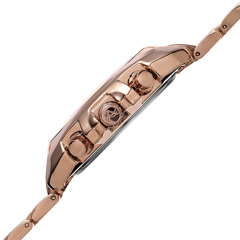 August Steiner Men's Swiss Quartz Multifunction Rose-Tone Bracelet Watch