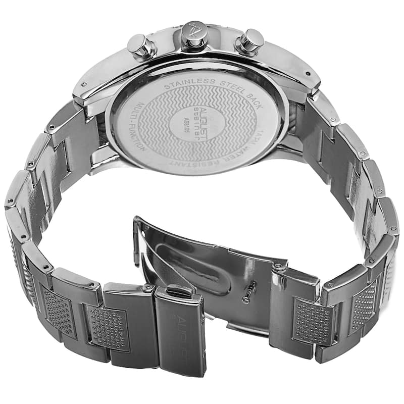 August Steiner Men's Swiss Quartz Multifunction Blue Bracelet Watch