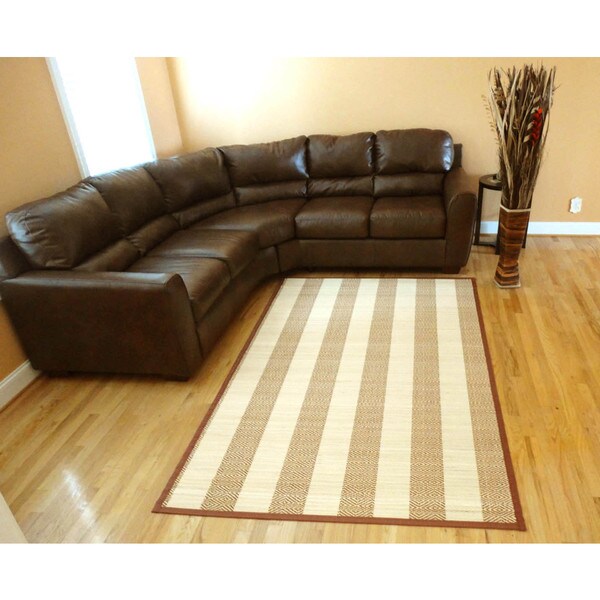 Hand Woven Morocco Rayon from Bamboo Rug - 5' x 8'
