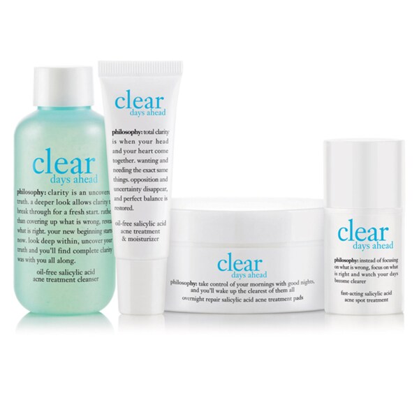 Philosophy Clear Days Ahead 30 Days Acne Trial 4-piece Kit - Overstock ...