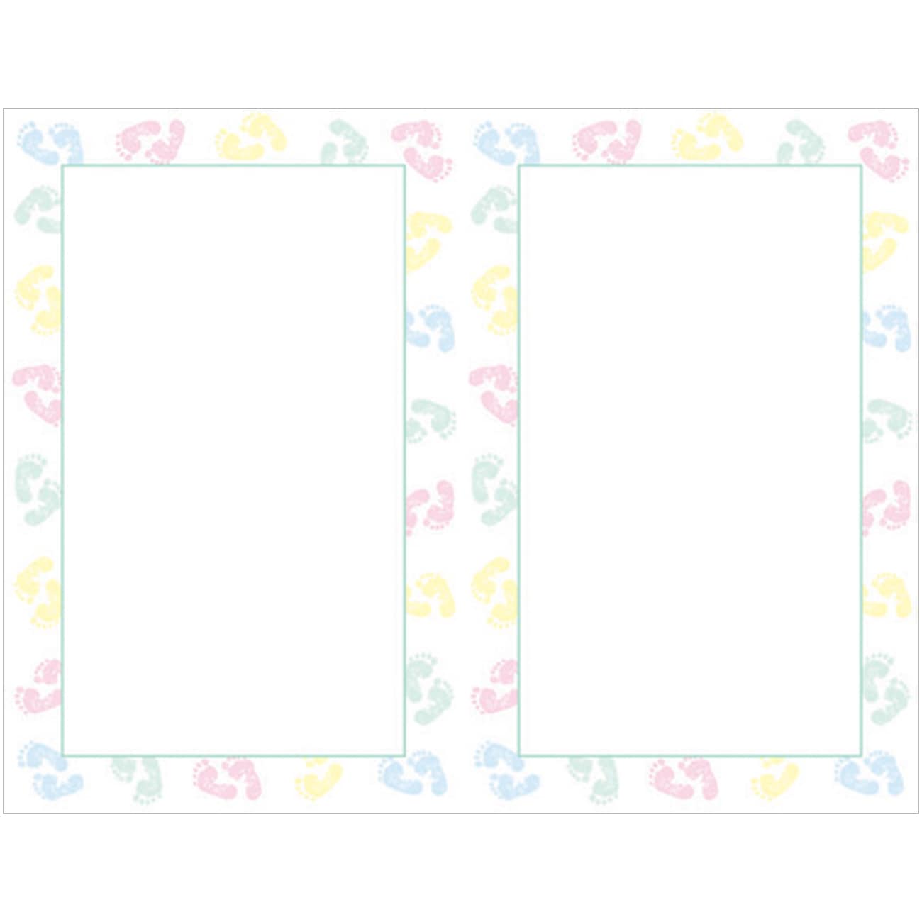 Baby Feet 2 Invitations Set