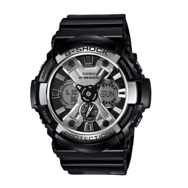 casio black resin strap
