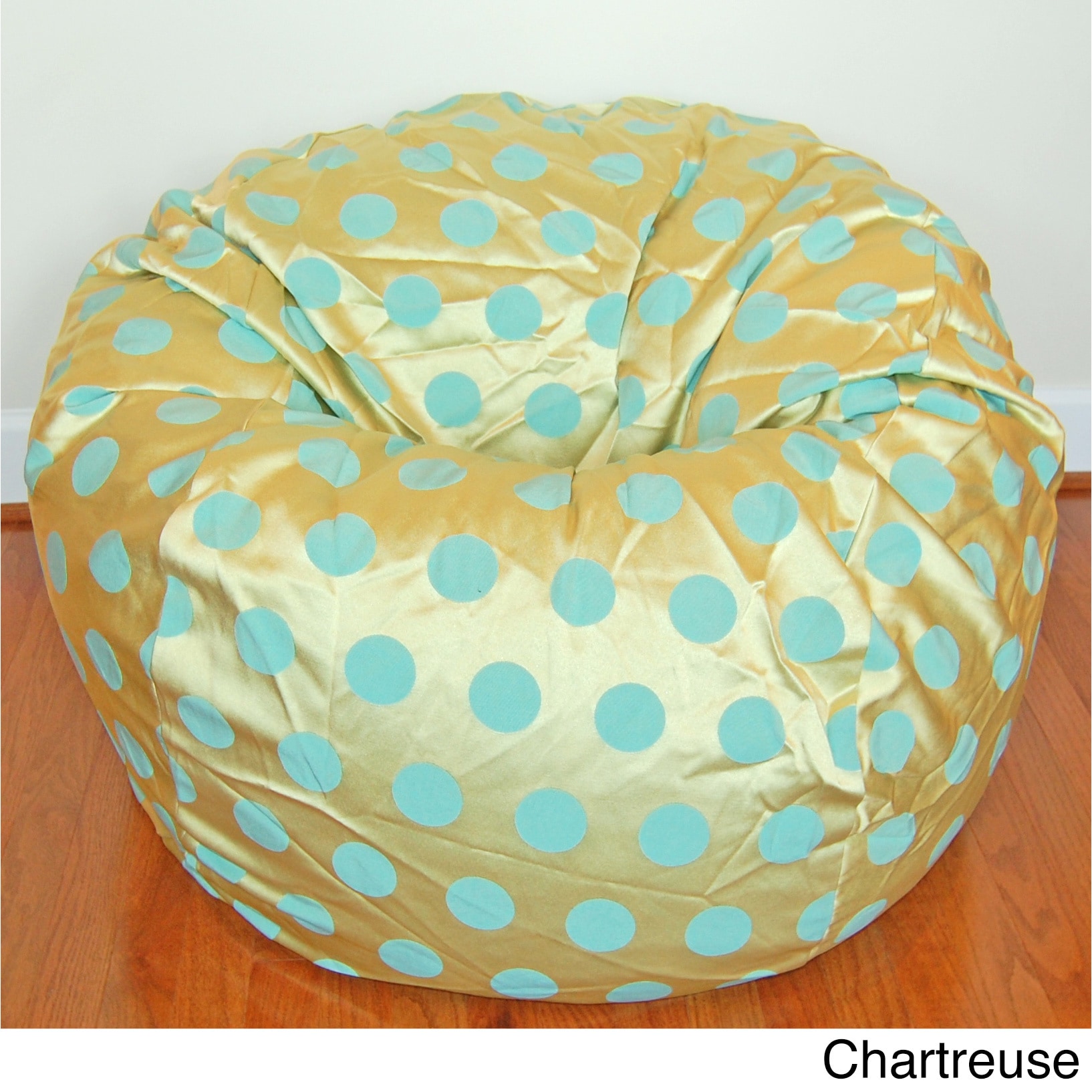 Ahh Products Delightful Dots 36 inch Washable Bean Bag Chair Blue Size Large