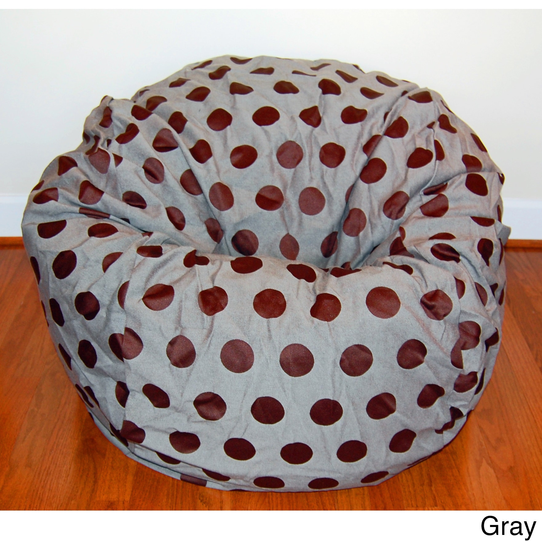 Ahh Products Delightful Dots 36 inch Washable Bean Bag Chair Brown Size Large