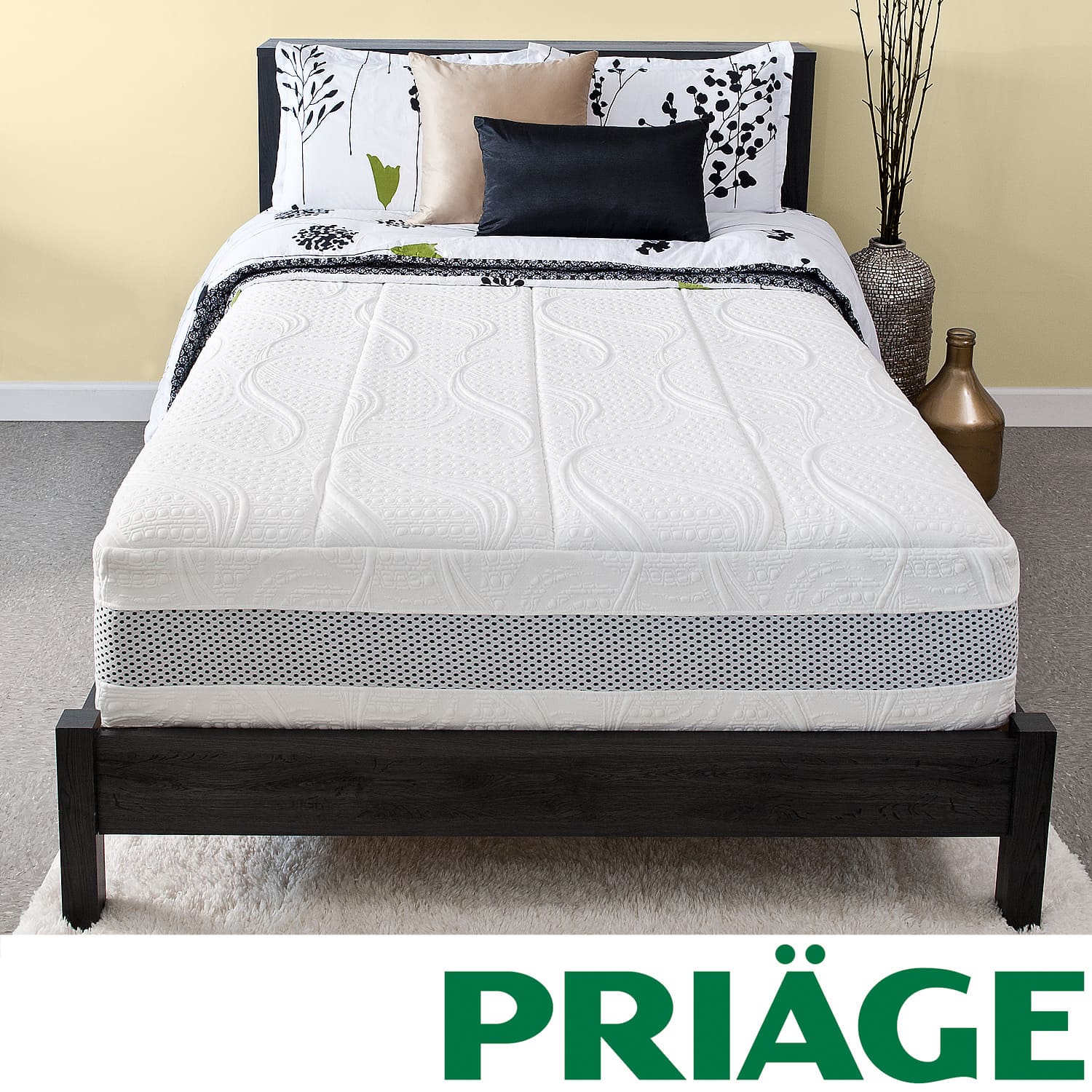 Priage Green Tea 14 inch Queen size Memory Foam Mattress