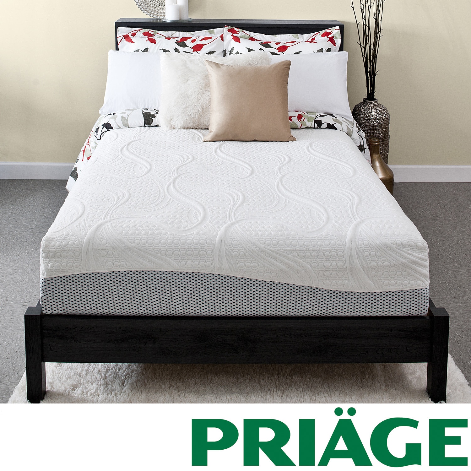 Priage Green Tea 12 inch Queen size Memory Foam Mattress