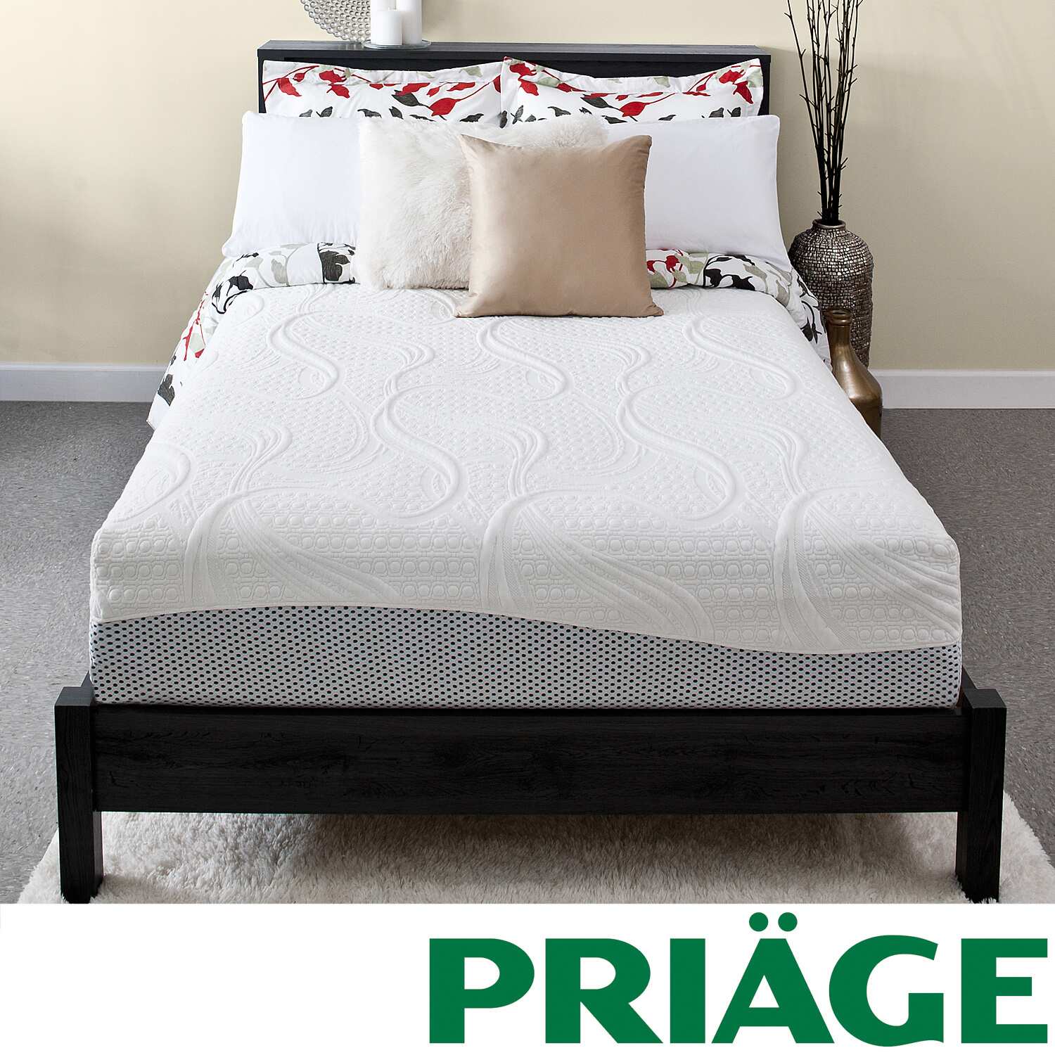 Priage Green Tea 12 inch King size Memory Foam Mattress