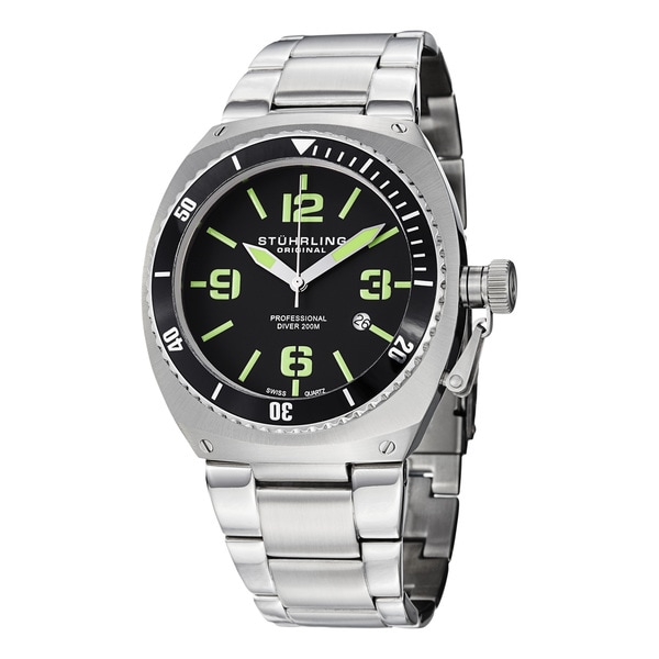 Stuhrling Original Mens Regatta Dsv Swiss Quartz Stainless Steel Bracelet Watch Free Shipping 4903