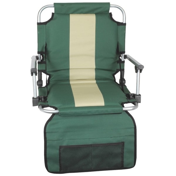 Stansport Red/ Tan Stripe Armed Stadium Seat