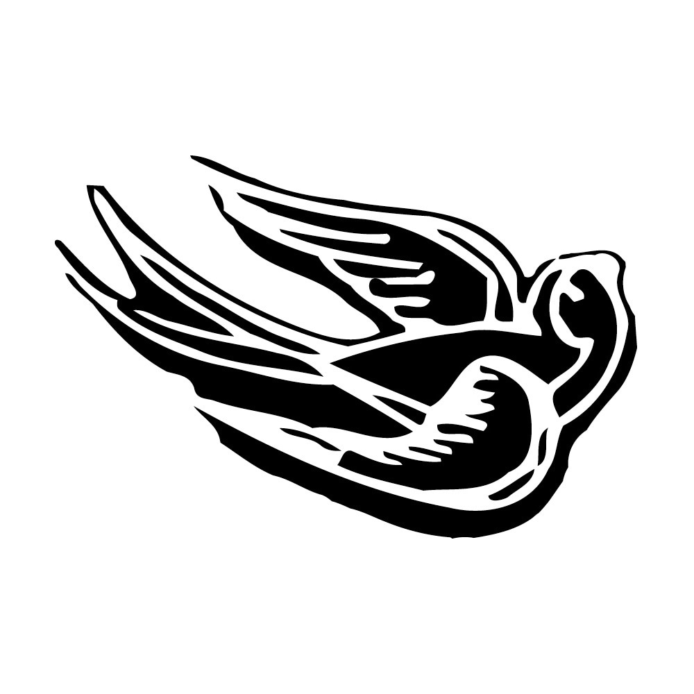 Flying Bird Black Vinyl Wall Decal Sticker (BlackEasy to apply with instructions includedTheme NatureDimensions 22 inches wide x 35 inches long )