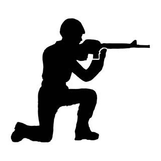 Man Warrior with Gun Crouching Vinyl Wall Art Decal - Free Shipping On ...