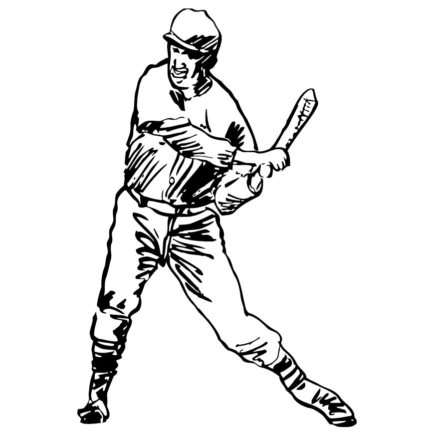 Moments Baseball Player Game Vinyl Wall Art Decal (BlackEasy to apply with instructions includedDimensions 22 inches wide x 35 inches long )