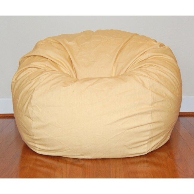 Large Ahh Products Wide Corduroy Golden Tan Washable Bean Bag Chair
