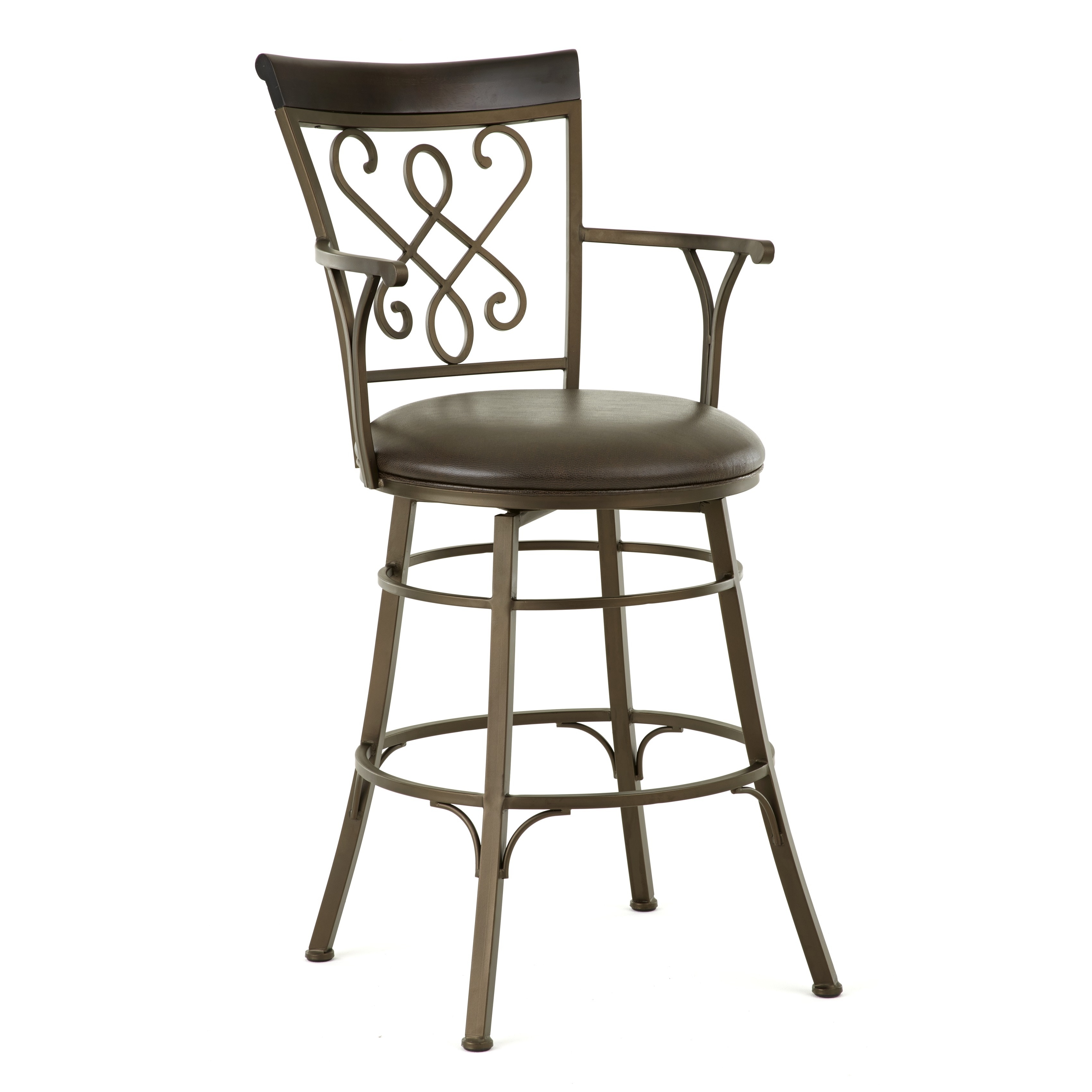 Captiva Jumbo Metal Swivel Stool With Arms