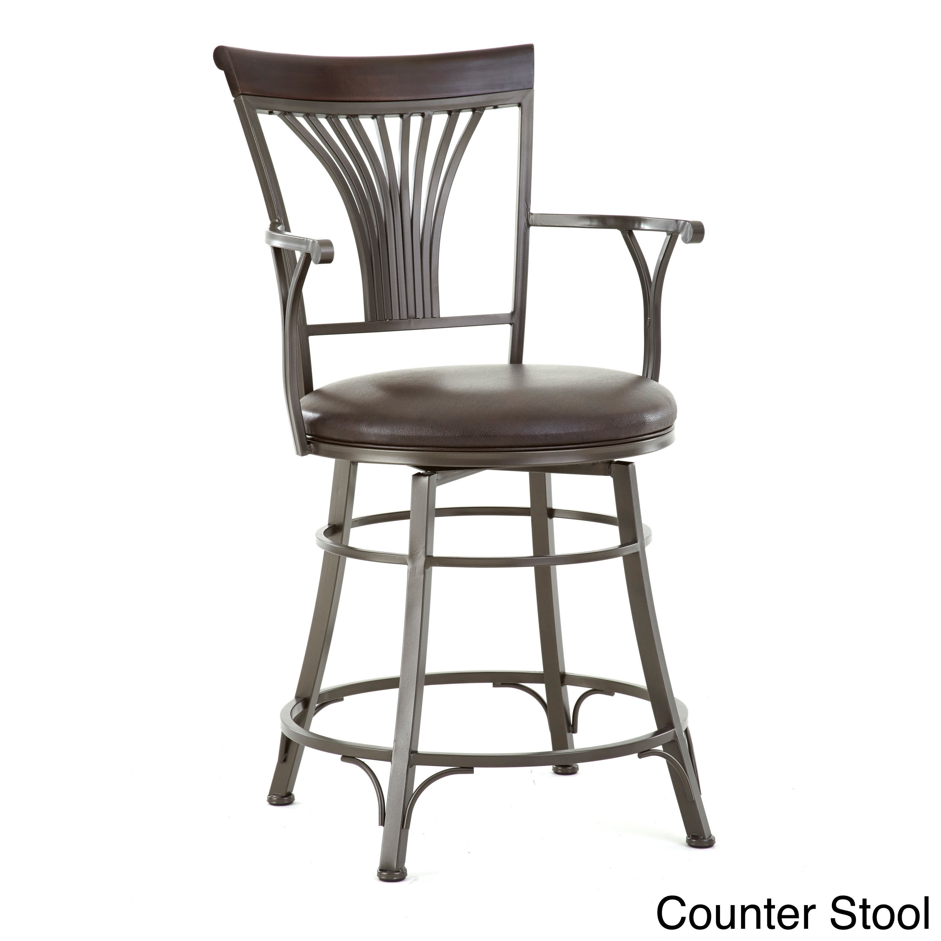 Carla Jumbo Metal Swivel Stool With Arms