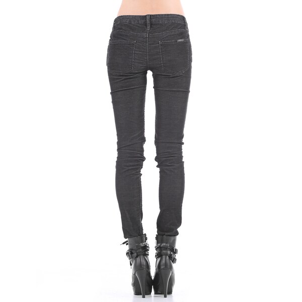 black skinny fit trousers womens