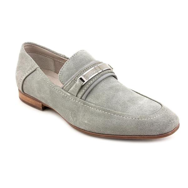 calvin klein mens suede loafers