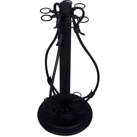 Avery Home Lighting Matte Black Metal Billiard Cue Stand