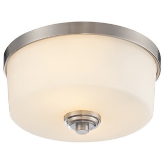 Avery Home Lighting Lamina Brushed Nickel 2-light Flush-mount Light