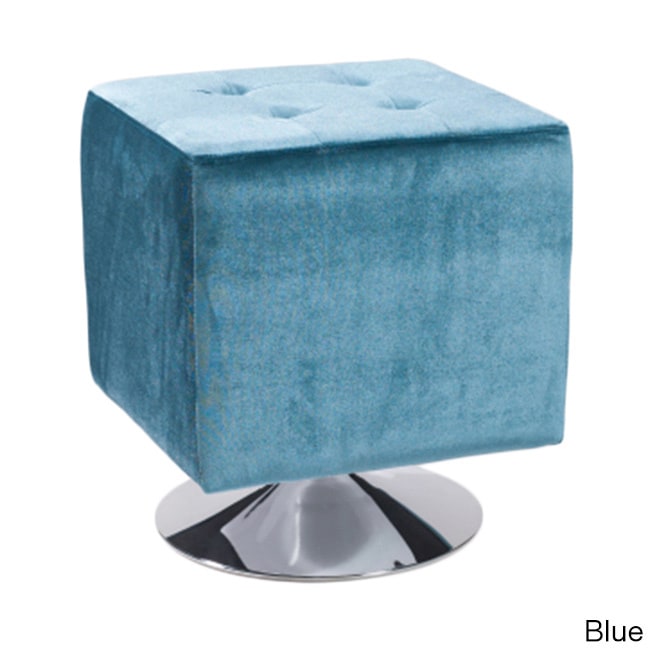 Pica Square Velvet Ottoman