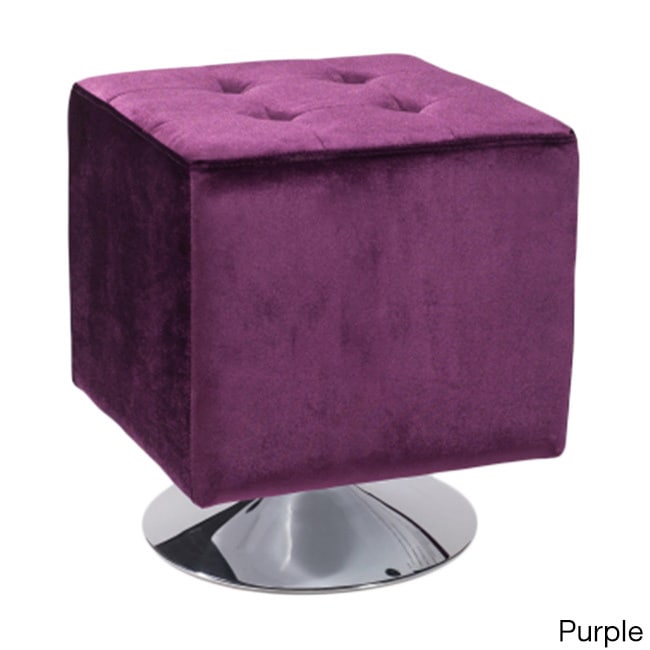 Pica Square Velvet Ottoman