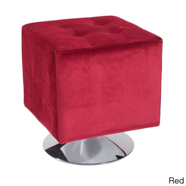 Pica Square Velvet Ottoman